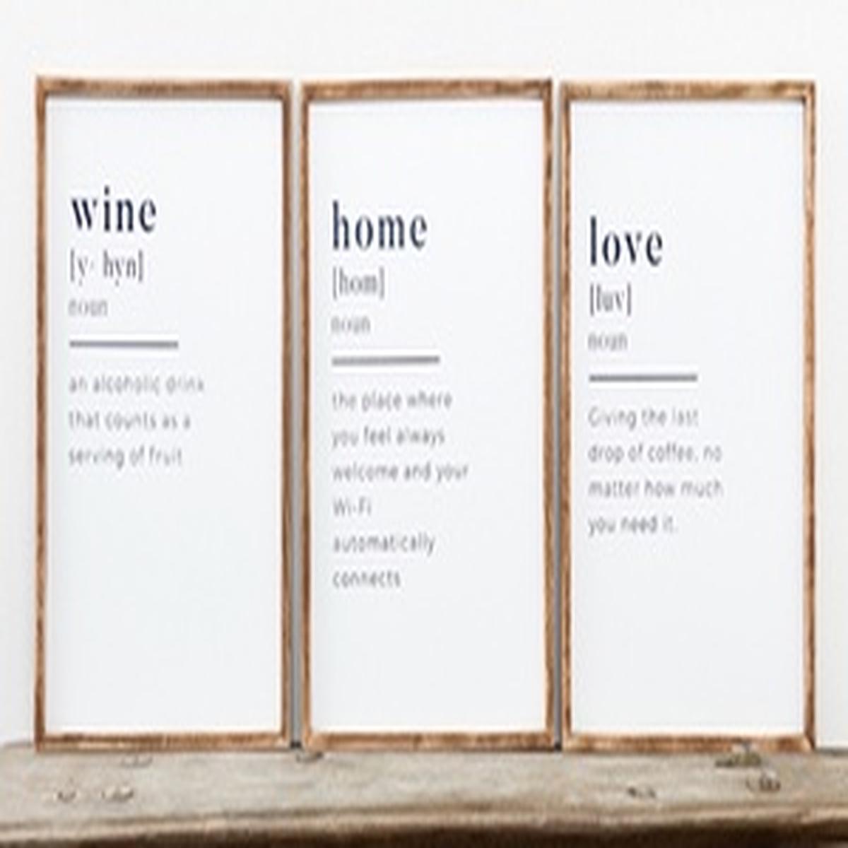 Wood/MDF Humor Wall Decor 3 Asst
