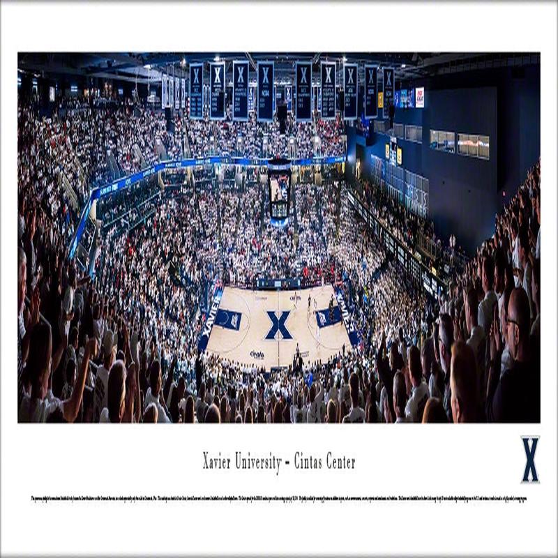 Xavier Musketeers Basketball Cintas Center Game Night Panoramic Poster Print - Blakeway Worldwide