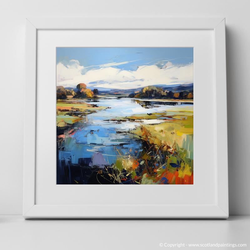 Painting and Art Print of River Nith, Dumfries and Galloway. Vibrant Symphony of the River Nith.