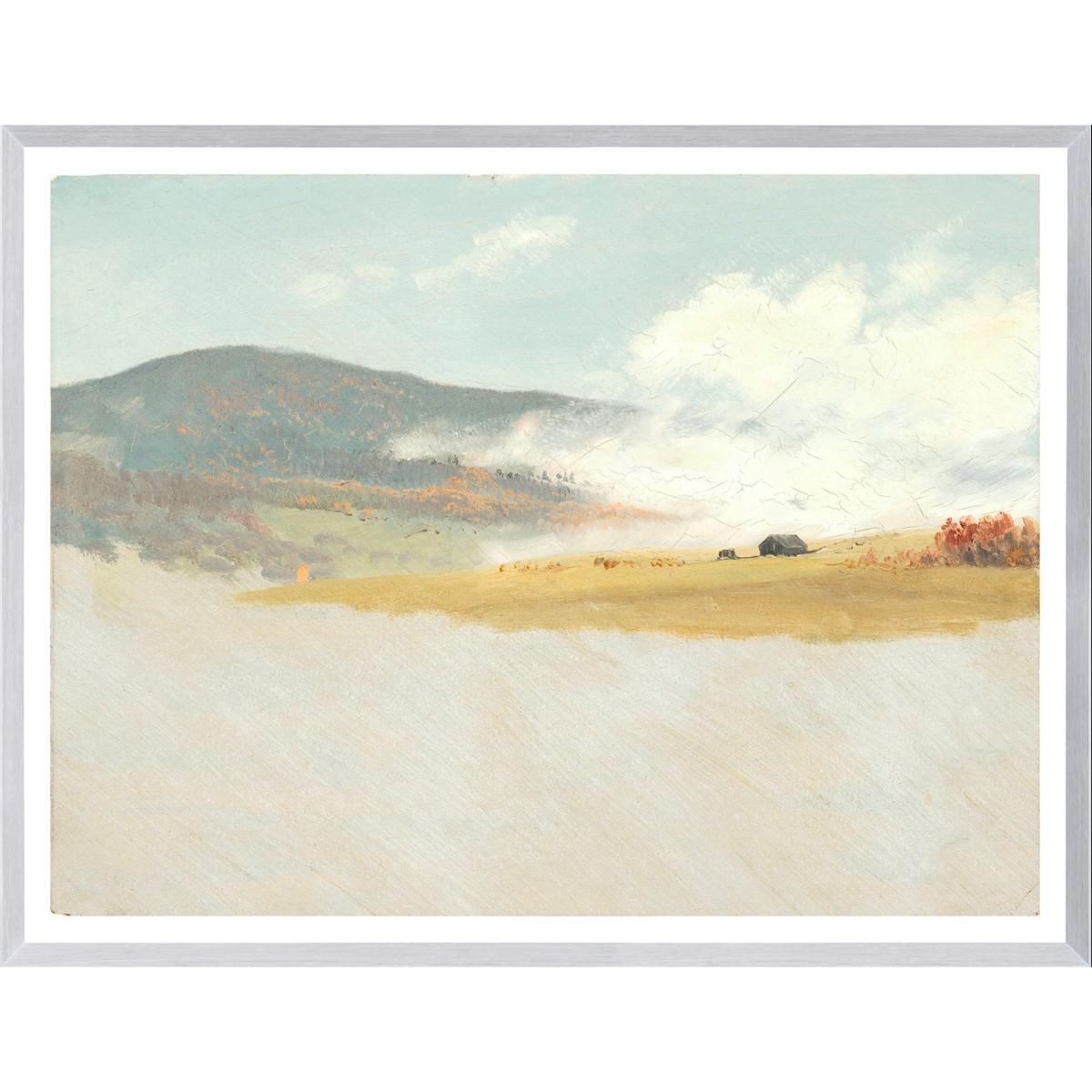 Hilly Landscape Glass Framed - Large