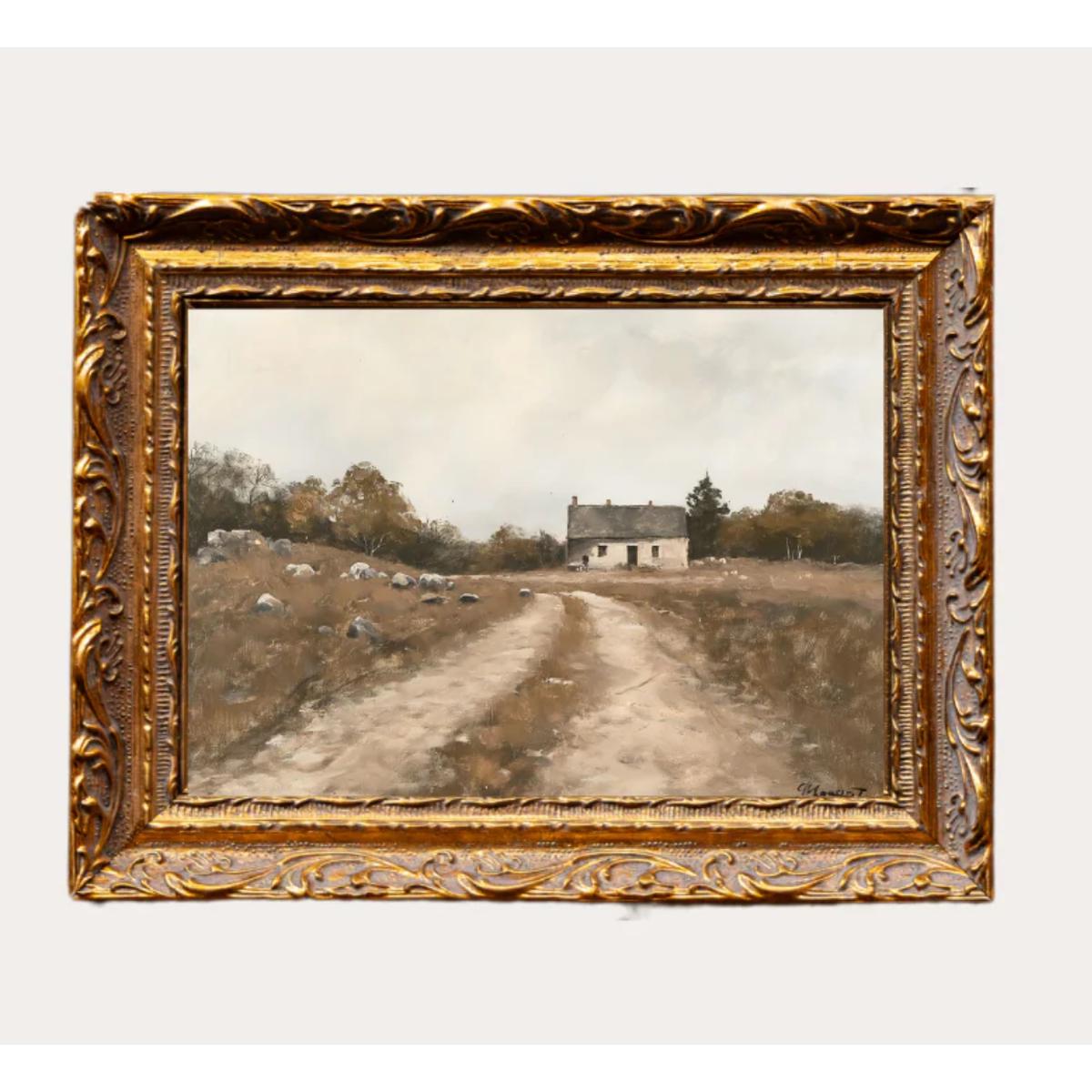 Vintage Farm House Framed Art 5x7 - Default Title