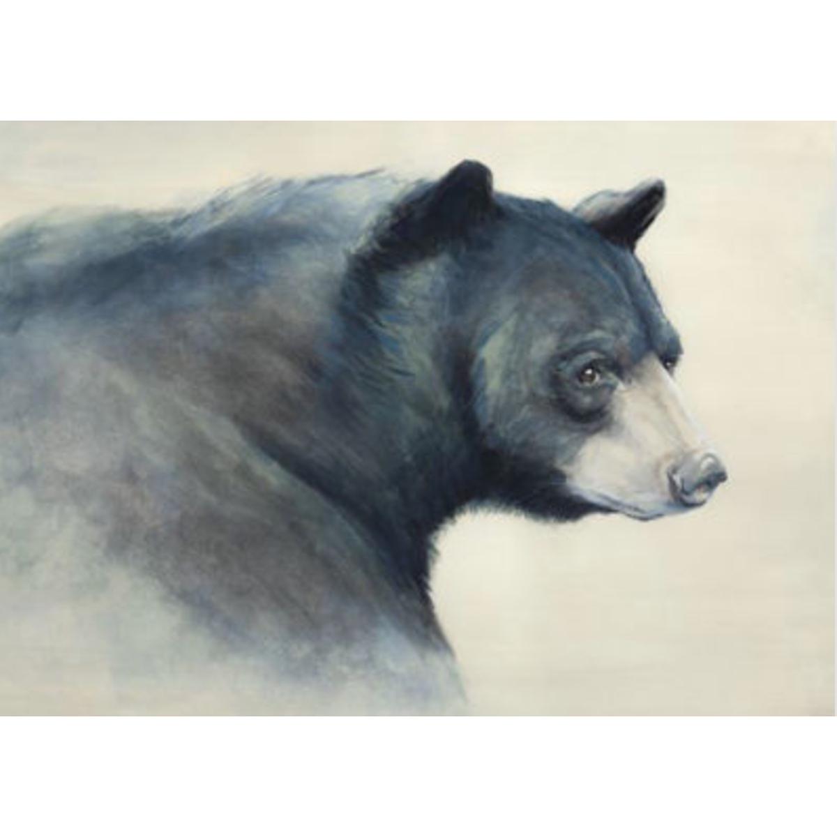 Black Bear Looking Back /w Black Frame - Default Title