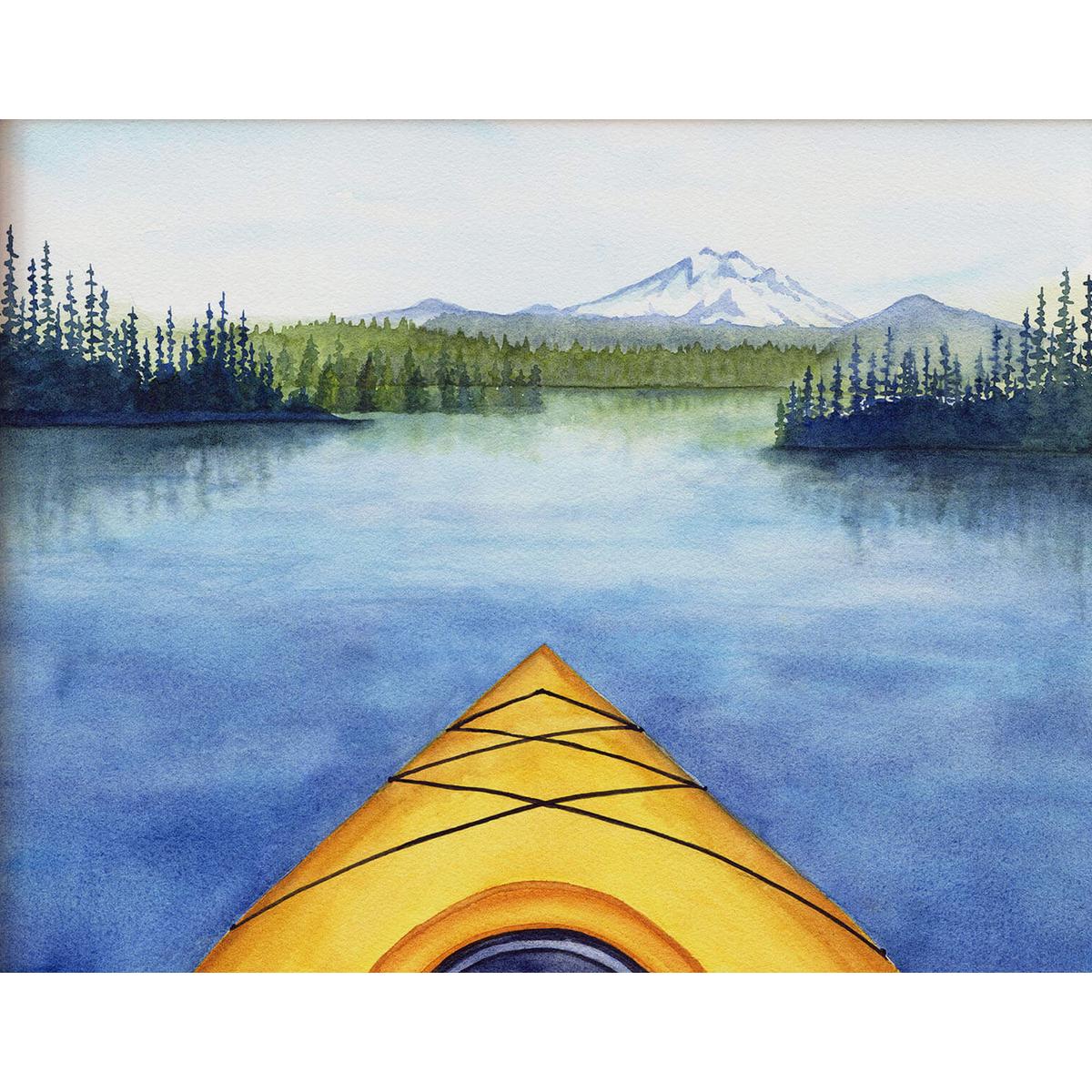 Kayak Escape Watercolour Print - Unframed