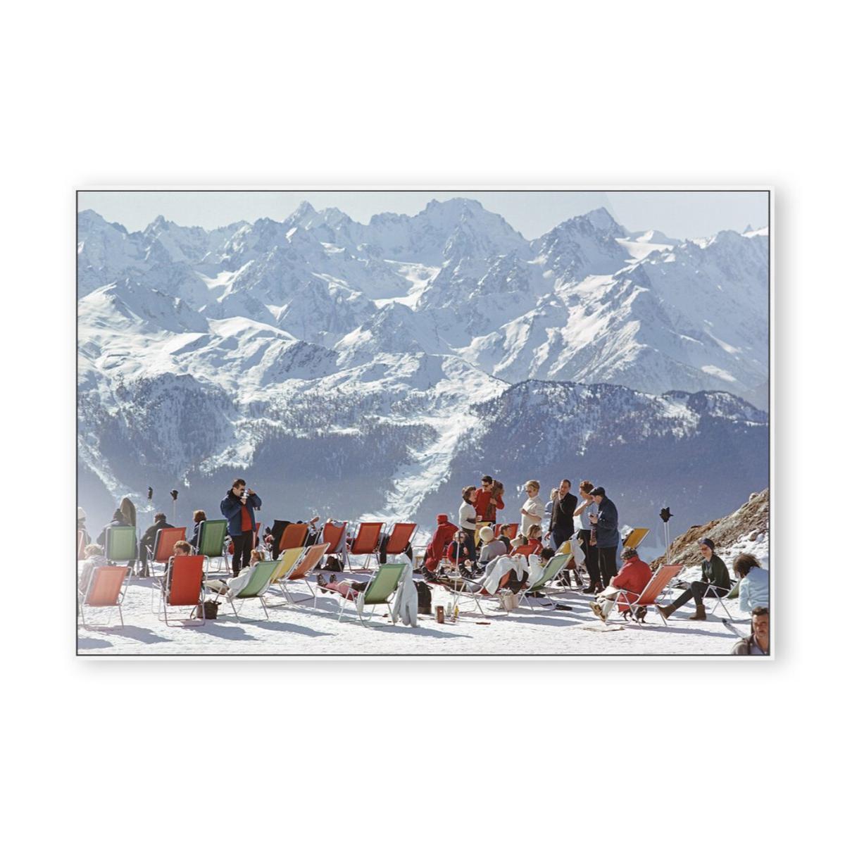Lounging In Verbier by Slim Aarons - 48"x32"