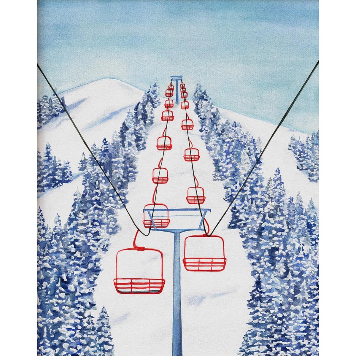 Watercolour Print - Red Chair | Unframed