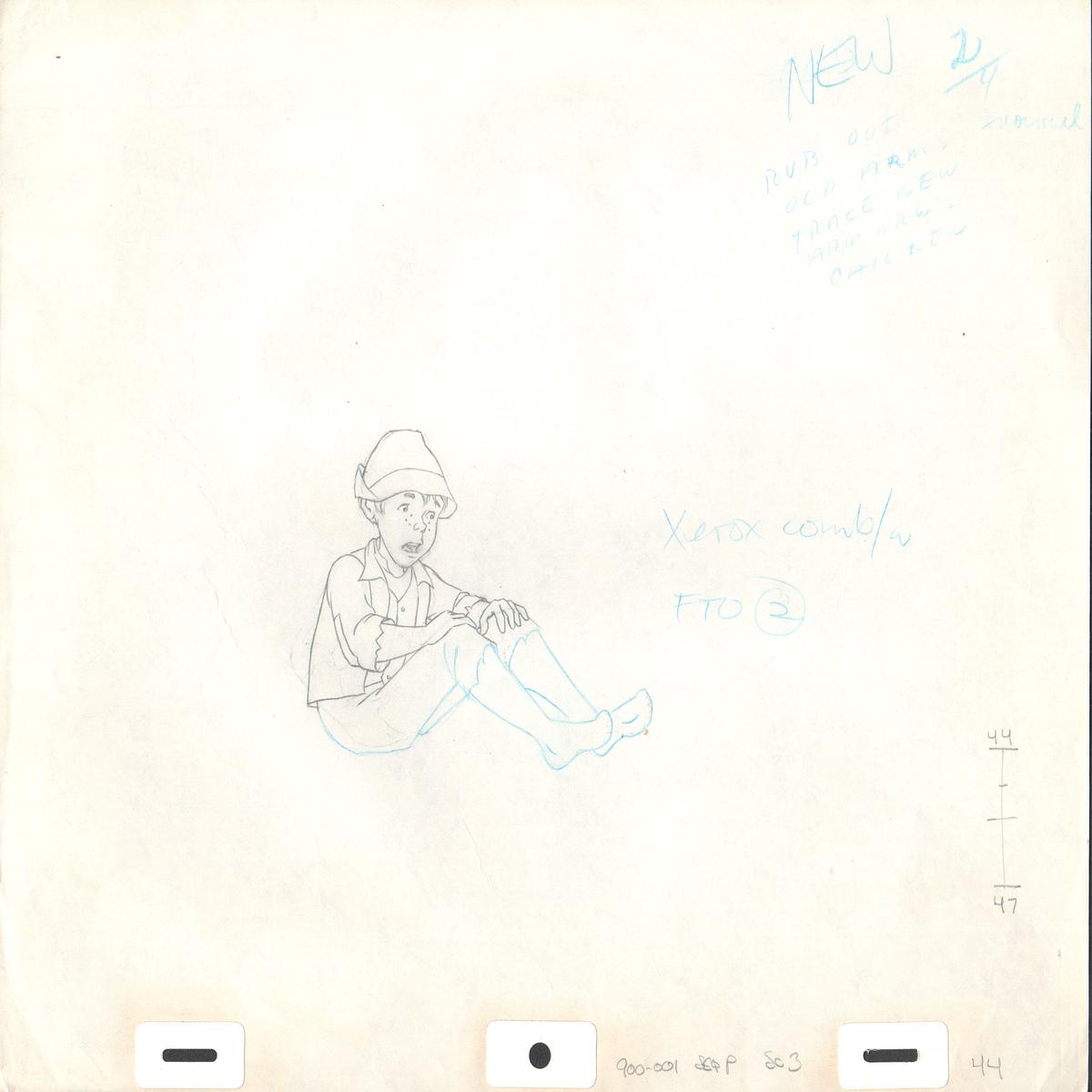 1982 Heidi's Song Peter Original Production Animation Cel Drawing Hanna Barbera