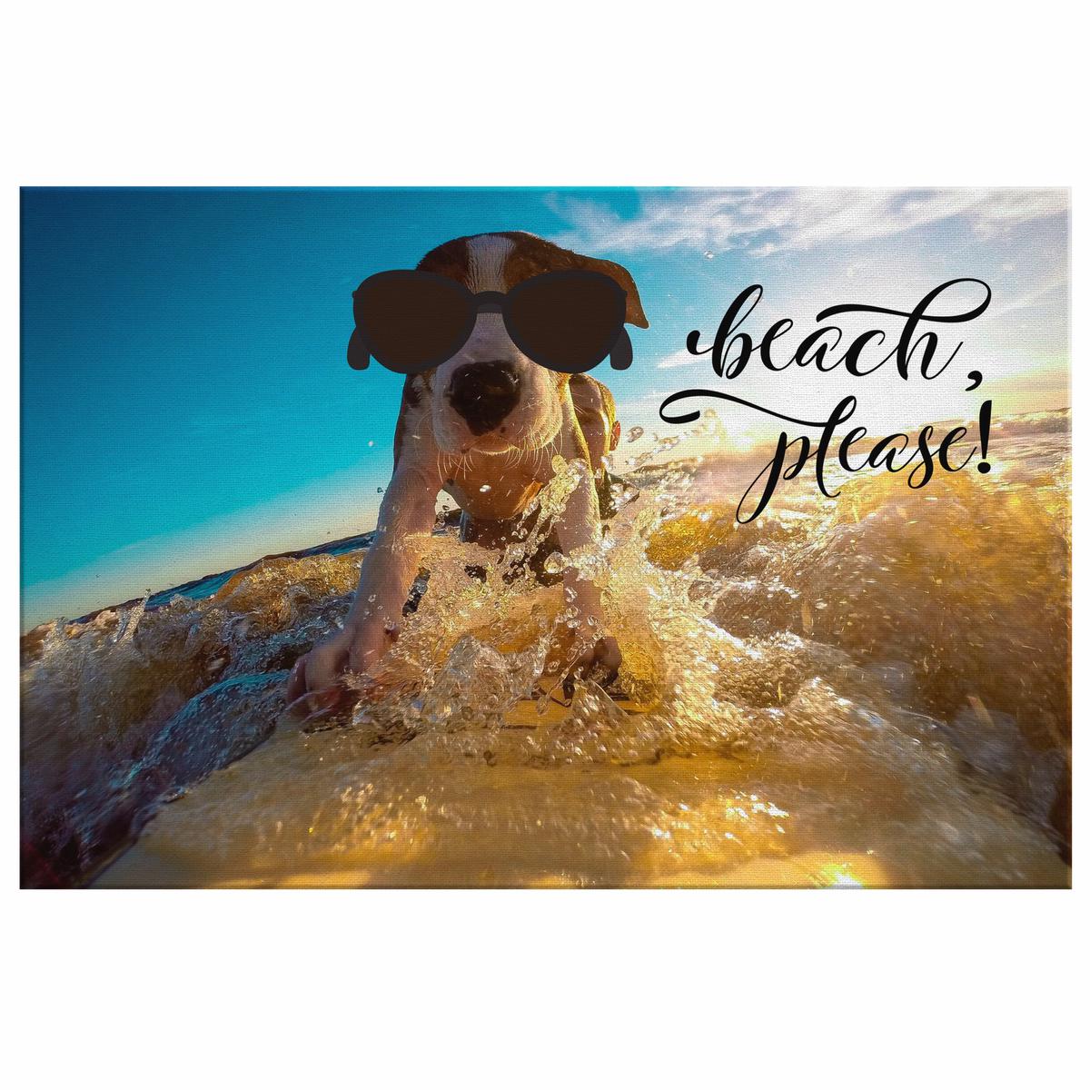 Beach Please Canvas Wall Art