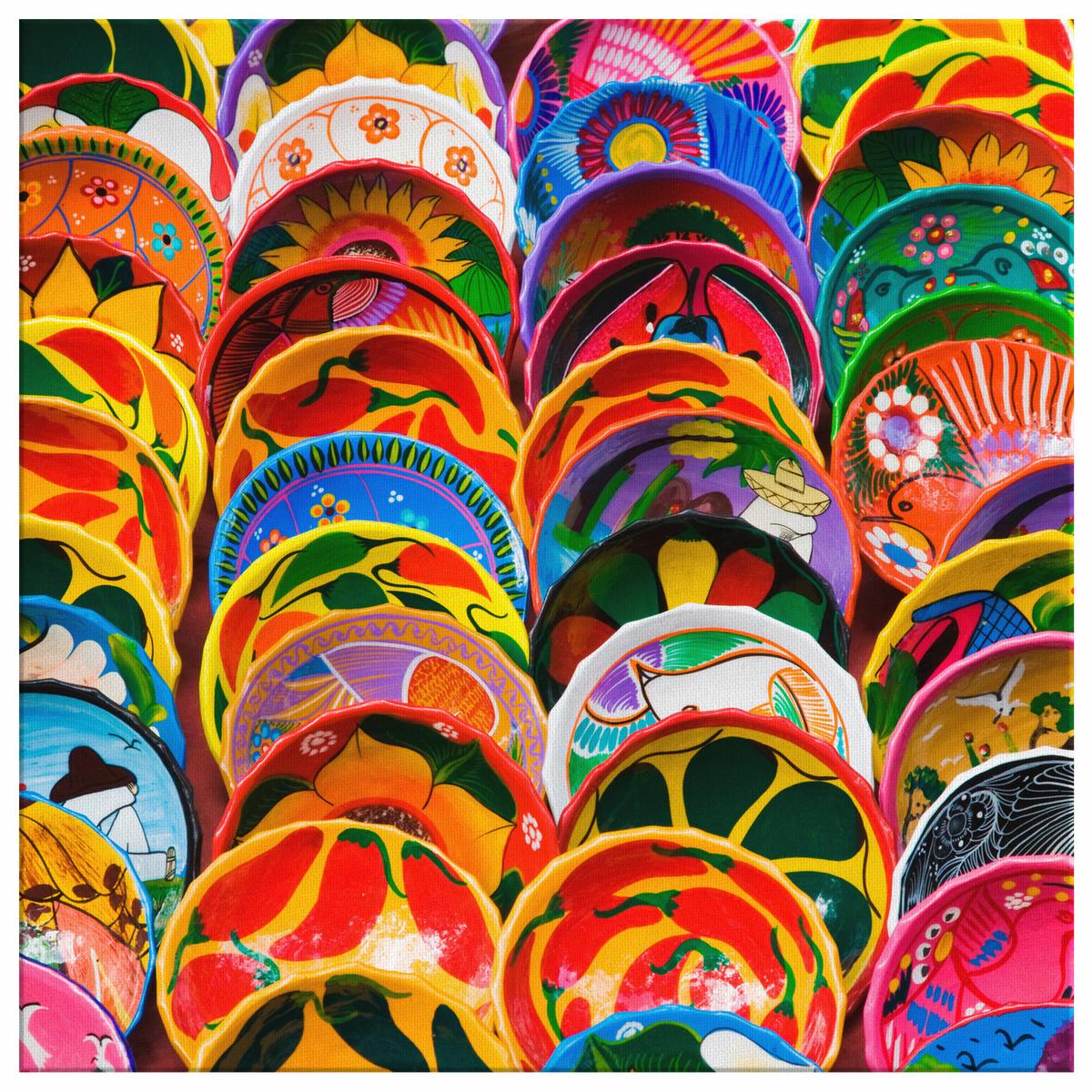 Beautifull Mexican Handcraft Canvas Wall Art
