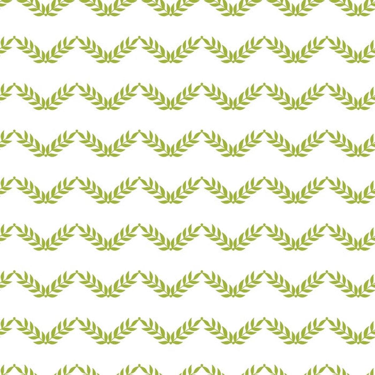 Green leaves chevron
