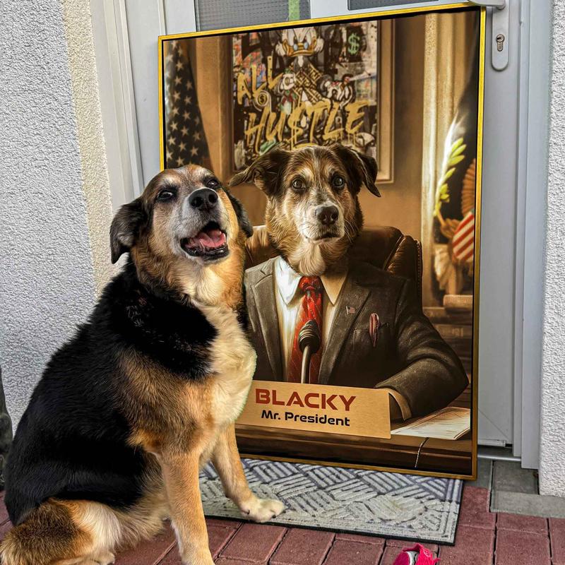 "President" Haustier Portrait - Personalisierbar