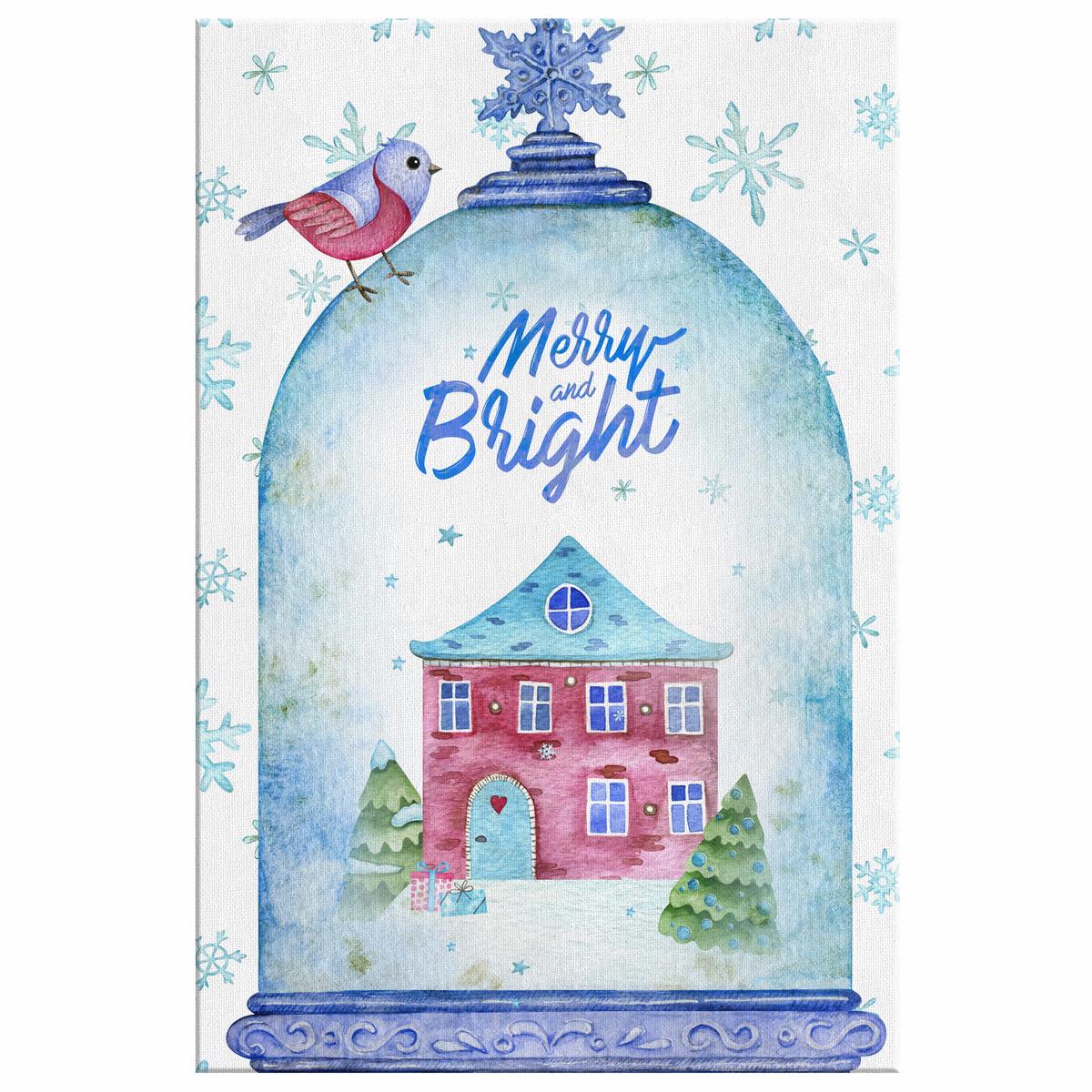 Sweet and Colorful Christmas - Merry and Brigth Canvas Wall Art
