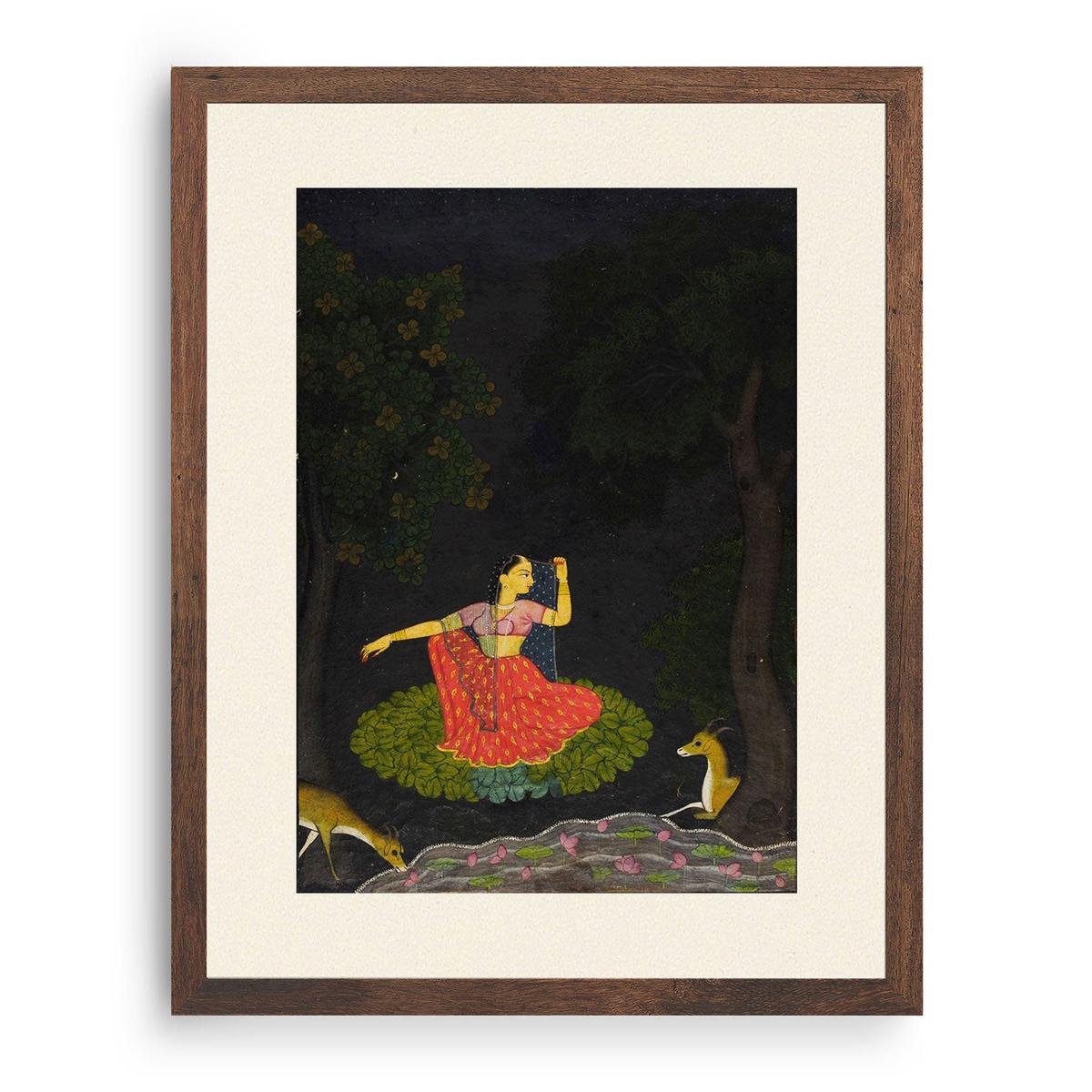 A Heroine Waiting for Her Paramour 2, Indian Miniature Paintings