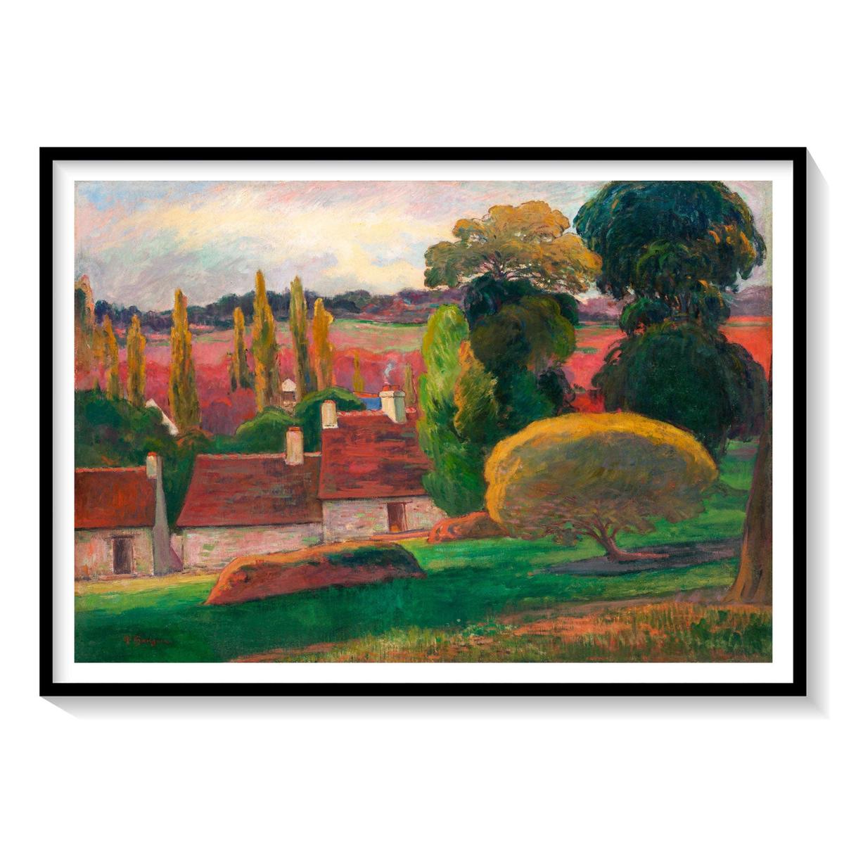 A Farm in Brittany, Paul Gauguin Painting