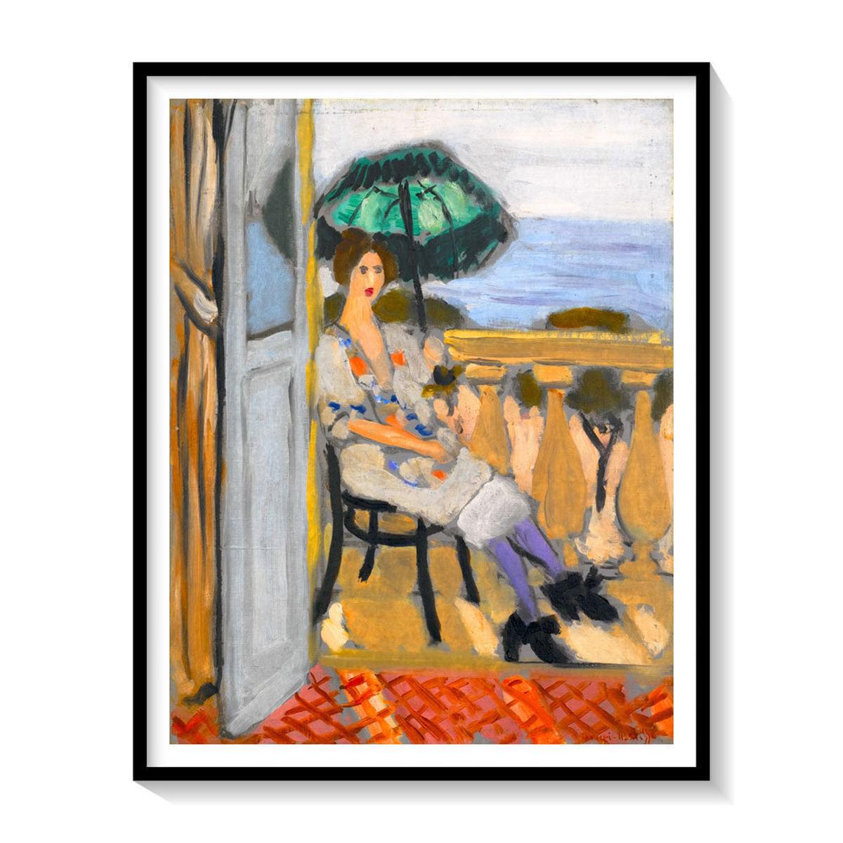 Woman with Green Umbrella, Henri Matisse Painting