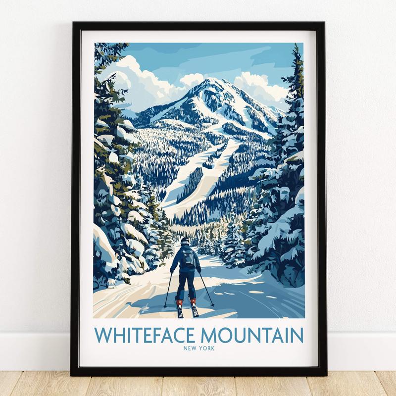 Whiteface New York Print | Skiing Scene Wall Art