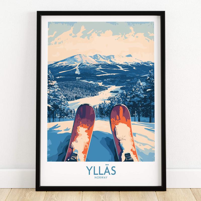 Ylls Winter Poster | From the Top Skiing View