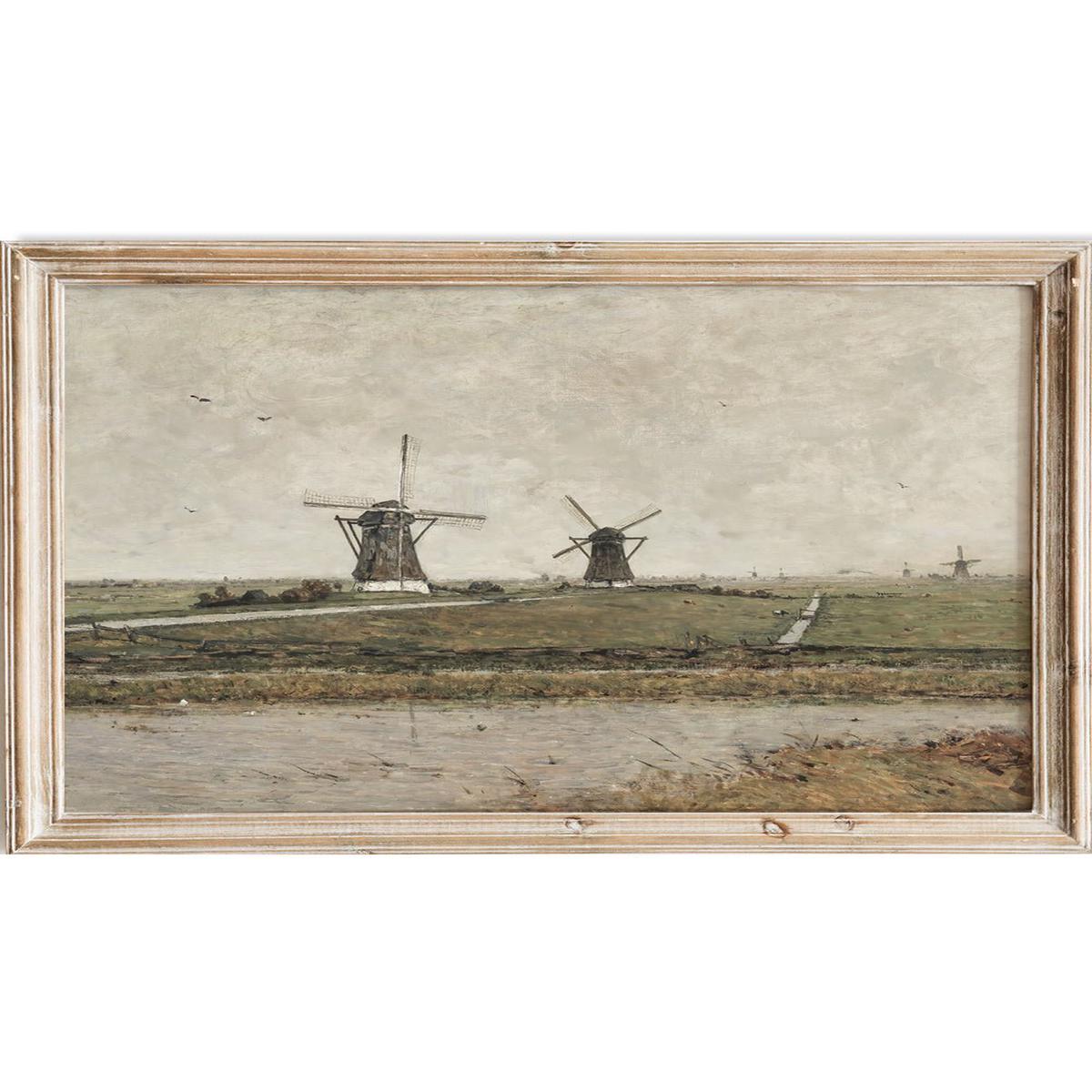 "Polder with Mills near Overschie" Art Print