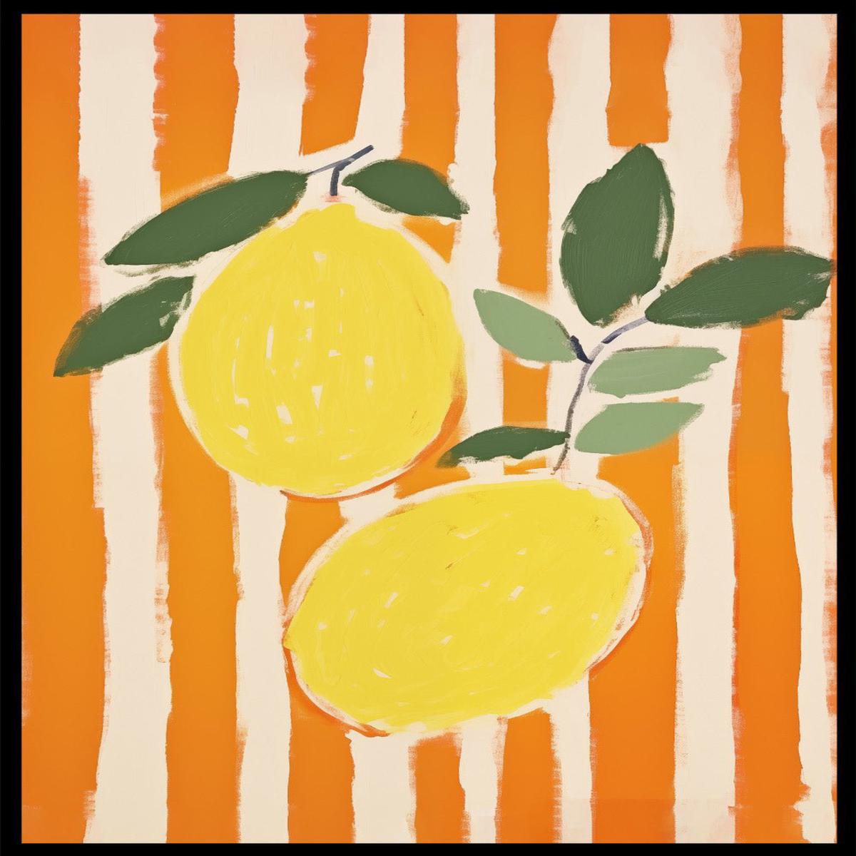 'Zest & Stripe' Aesthetic Art Print