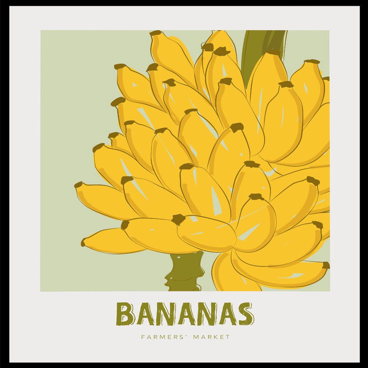 'Fruit Market Bananas' Aesthetic Art Print