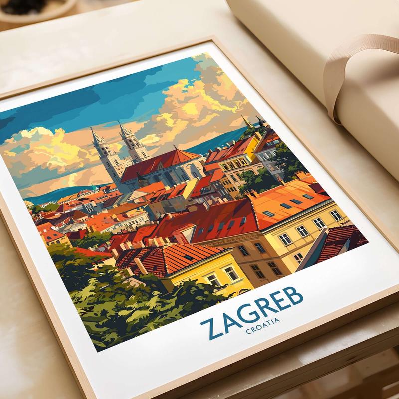 Zagreb Travel Poster - Croatia