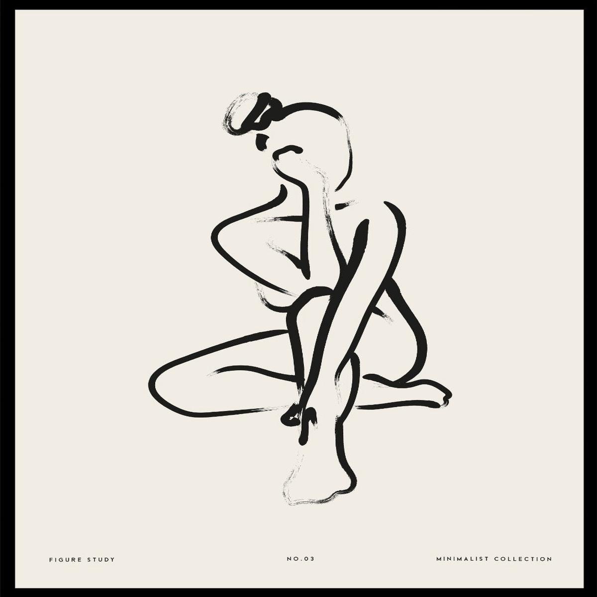 "Seated Figure No.03" Art Print