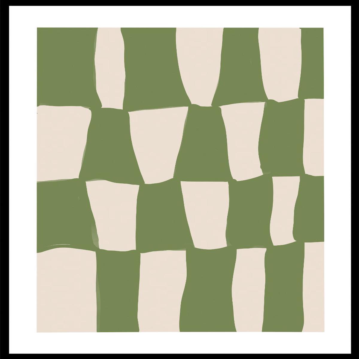 'Composition in Green' Aesthetic Art Print