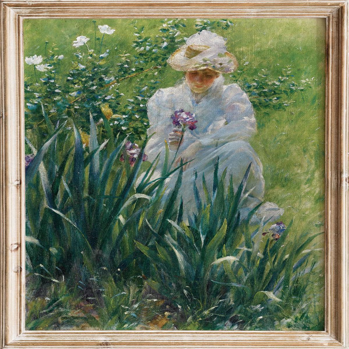 "The Iris Bed" Art Print