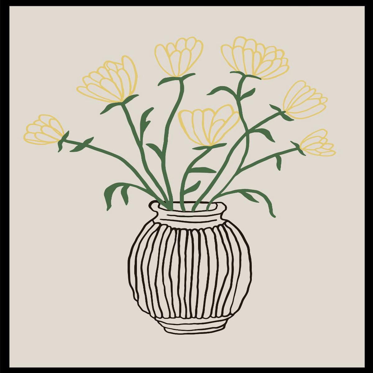 'Yellow Bouquet" Aesthetic Art Print