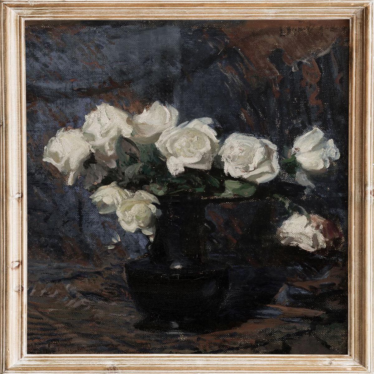 "White Roses" Art Print