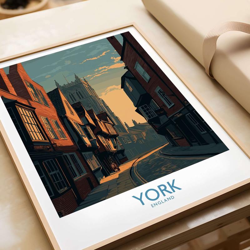 York England Minster Lane Wall Art - Classic English Architecture Decor