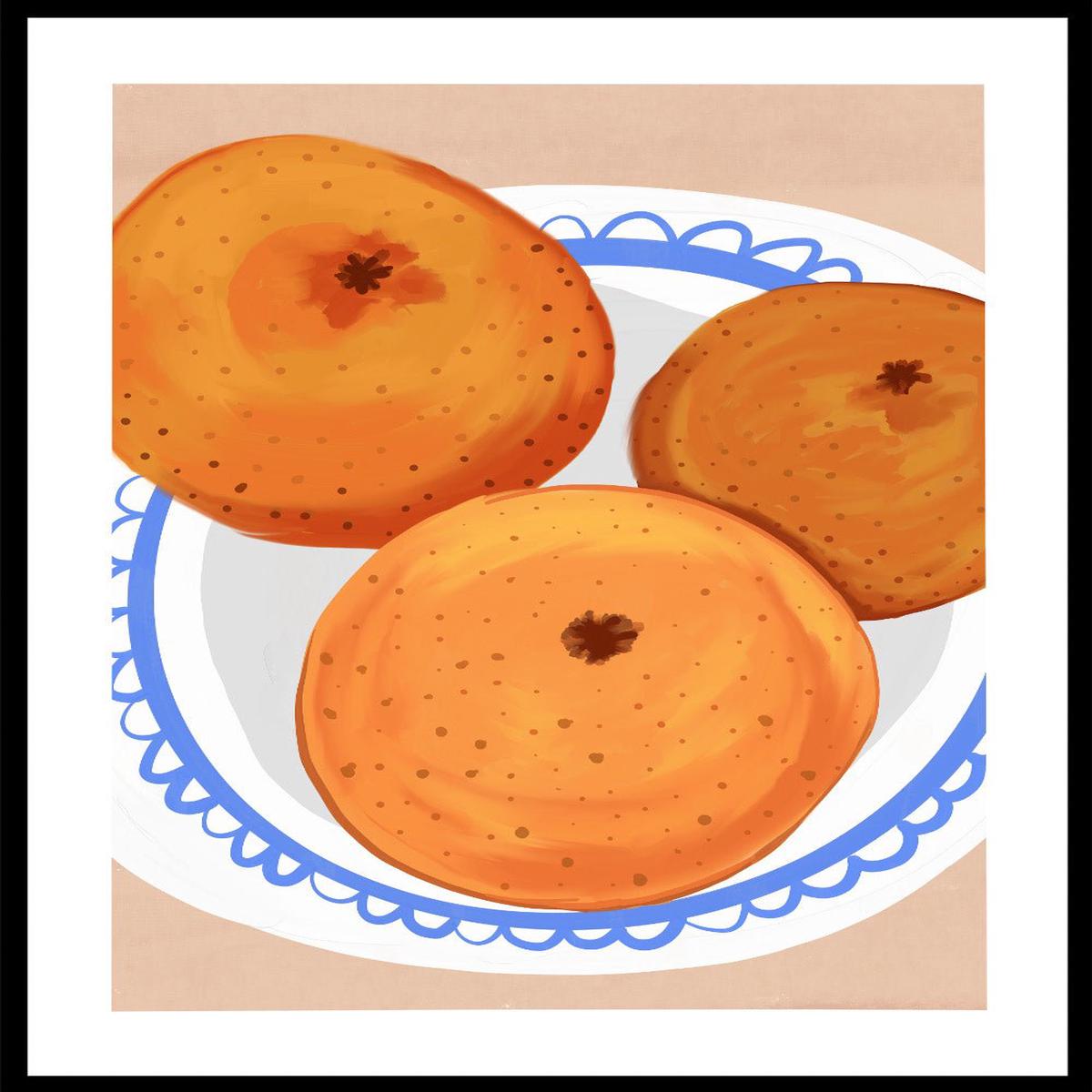 'Three Oranges' Aesthetic Art Print
