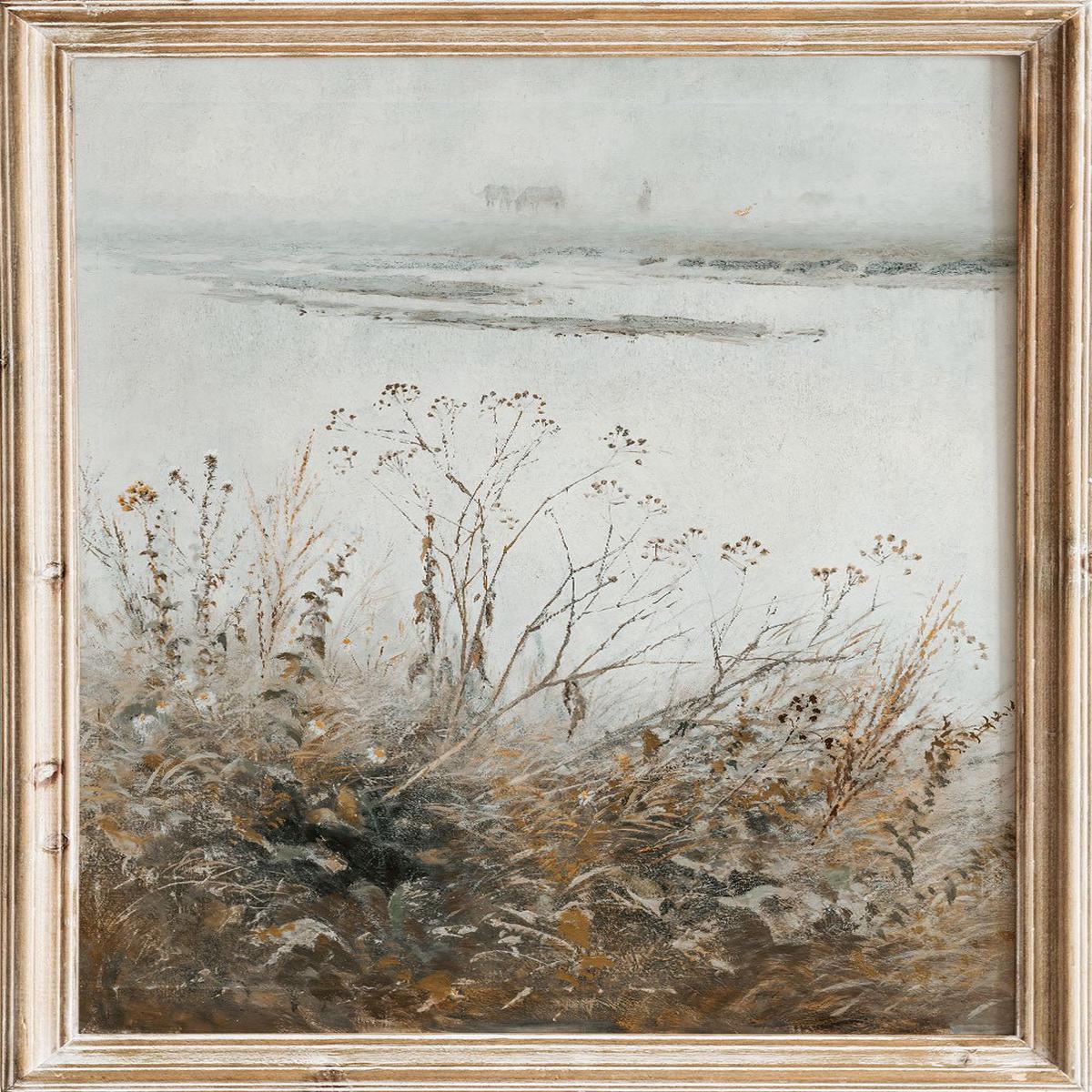 "Shore of Flooded River in Blossom" Art Print