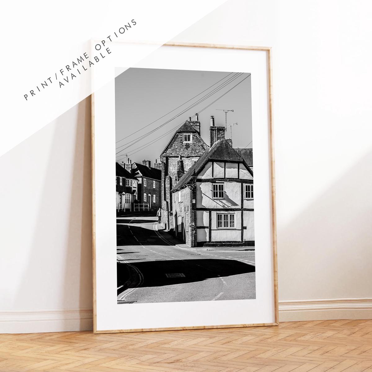 Wickham Photography Print - Hampshire Photography Prints - Wall Art -  Frame and Canvas Options - Portrait  - UK - Black and White