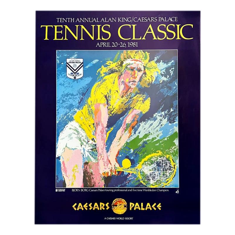 10th Annual Tennis Classic 22x28 Poster - COA Owned by Caesars 1981