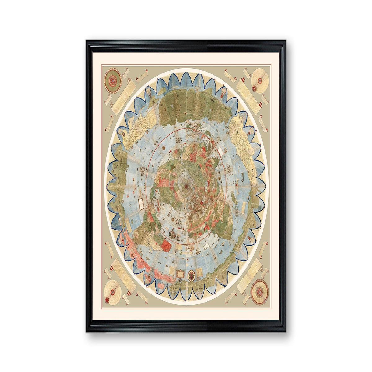 1587 World Planisphere - Vintage Map Print on Archival Matte Paper | Urbano Monte