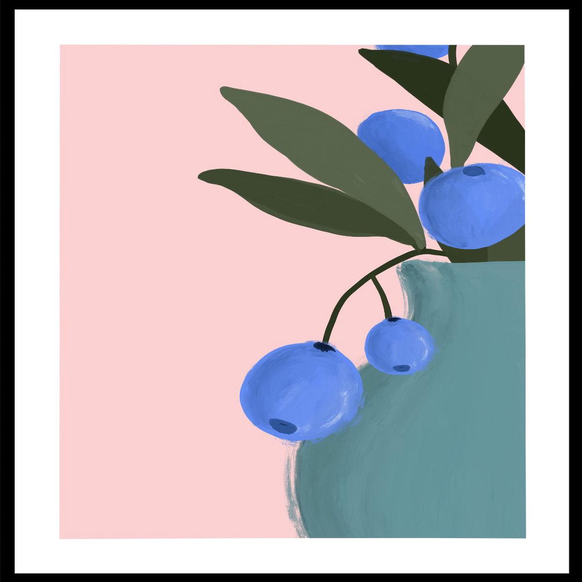 'Blueberries Still Life' Aesthetic Art Print