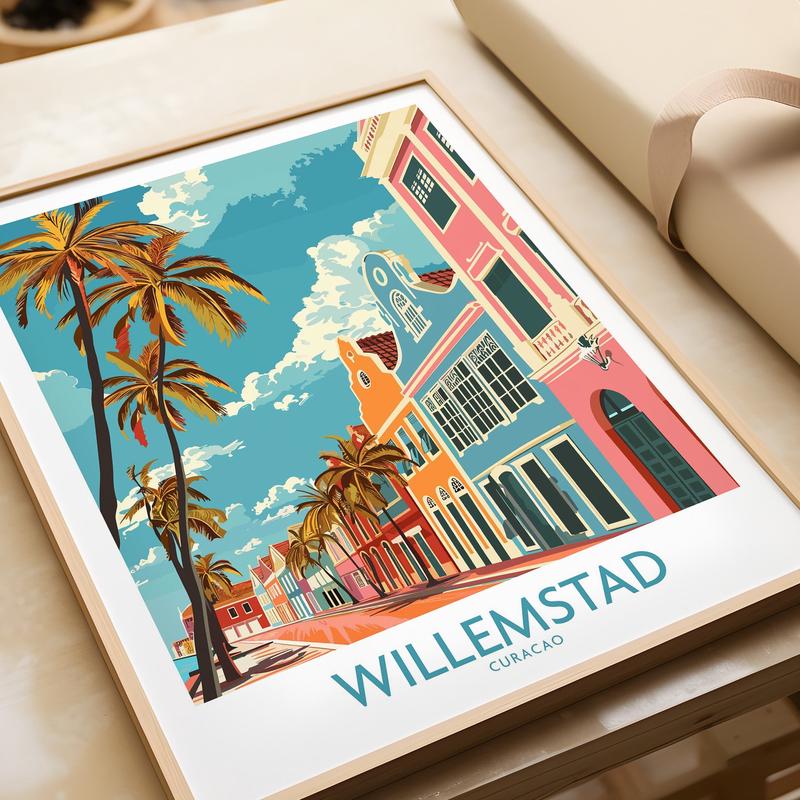 Willemstad Curacao Travel Print