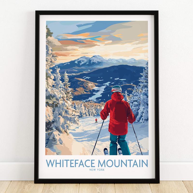 Whiteface Mountain Ski Wall Art Ski Print