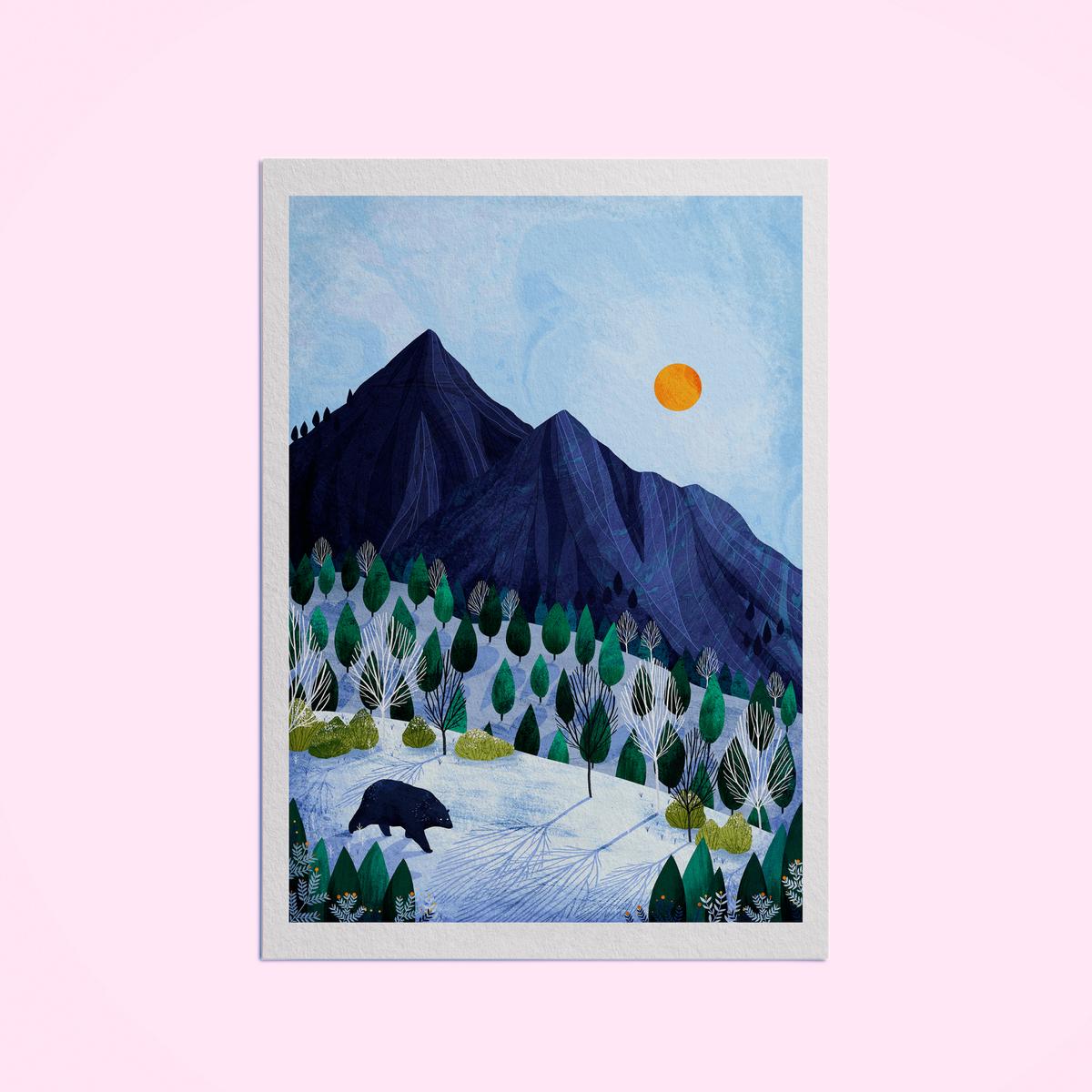 Winter Illustration Giclee Art Print