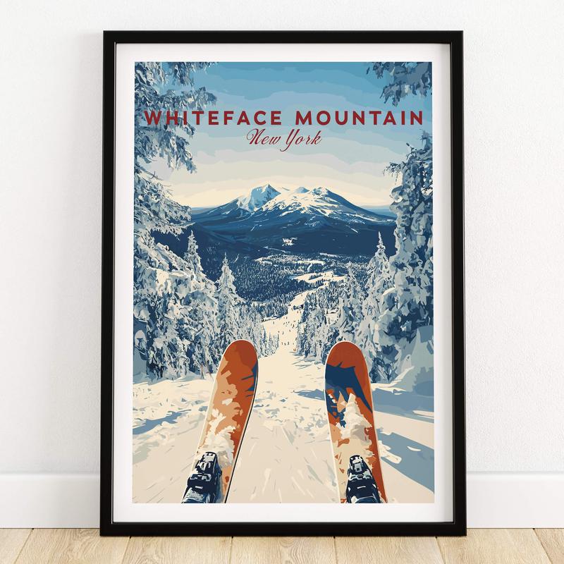 Whiteface | Snow Scene Mountain Print