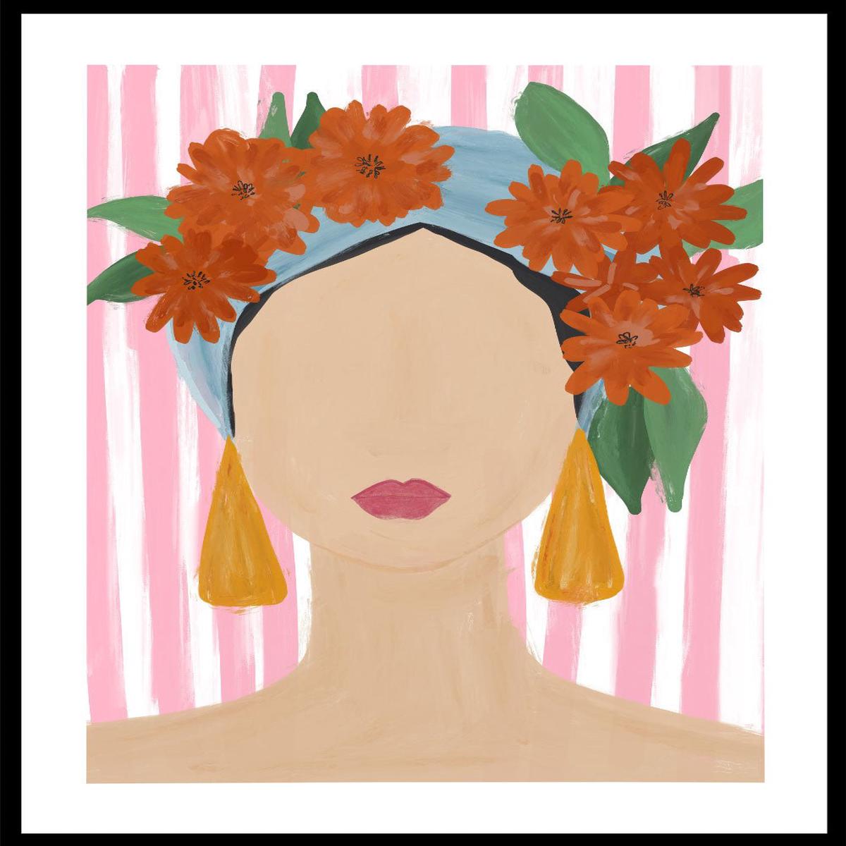 'Head of  Flowers' Aesthetic Art Print