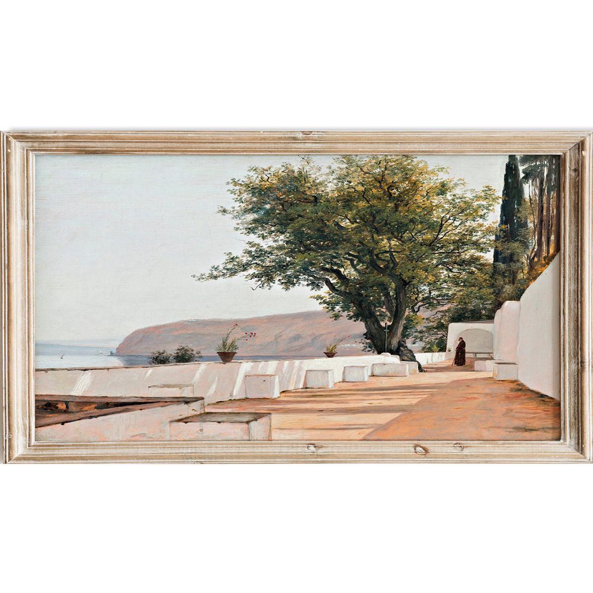 "Scene near Sorrento Overlooking the Sea" Art Print