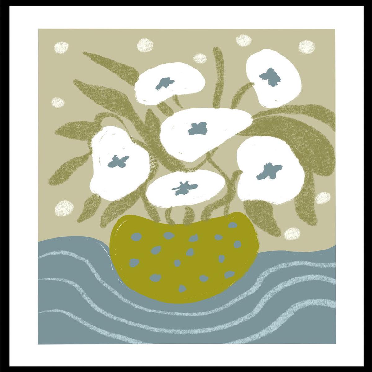 'Abstract Still Life with Vase II' Aesthetic Art Print