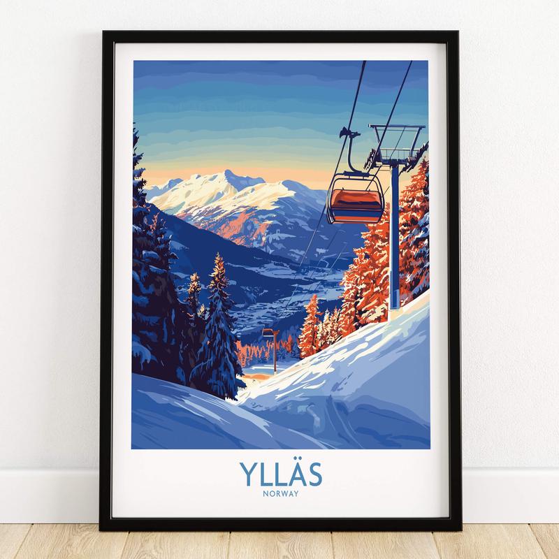 Ylls Norway Wall Art | Ski Chairlift Landscape Print