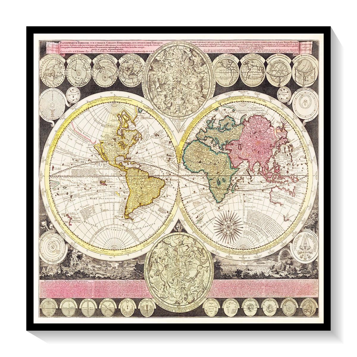 World Map Old Vintage