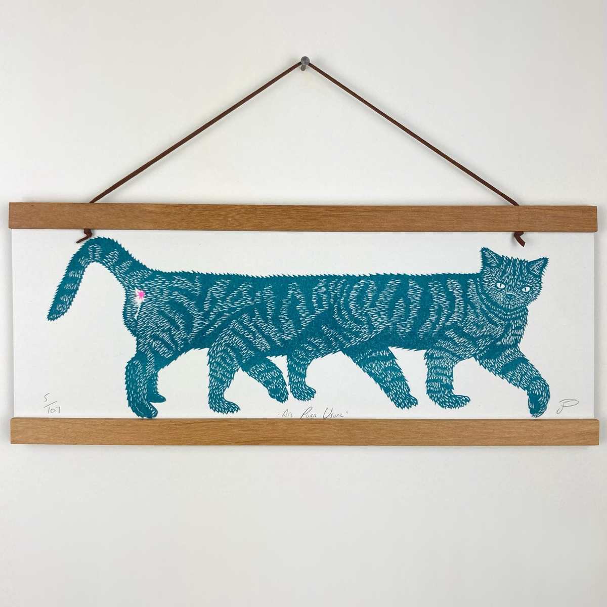 'Ass Purr Usual' Cat Riso Art Print
