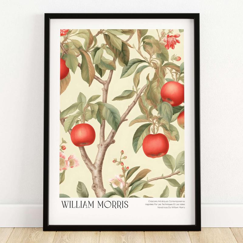 William Morris Prints - Apple Tree Fruit Botanical Art Print - Orchard Blossom Poster