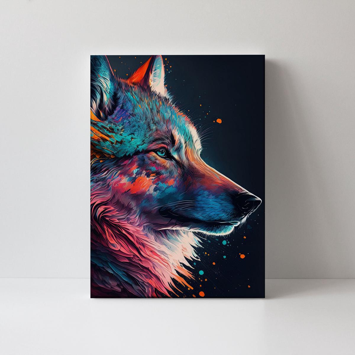 Wolf Pop Art Painting