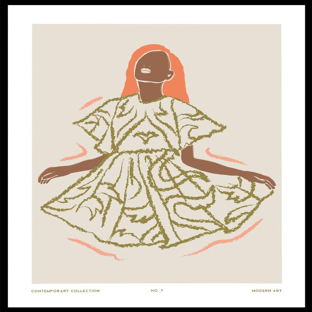 'Floral Figure II' Aesthetic Art Print