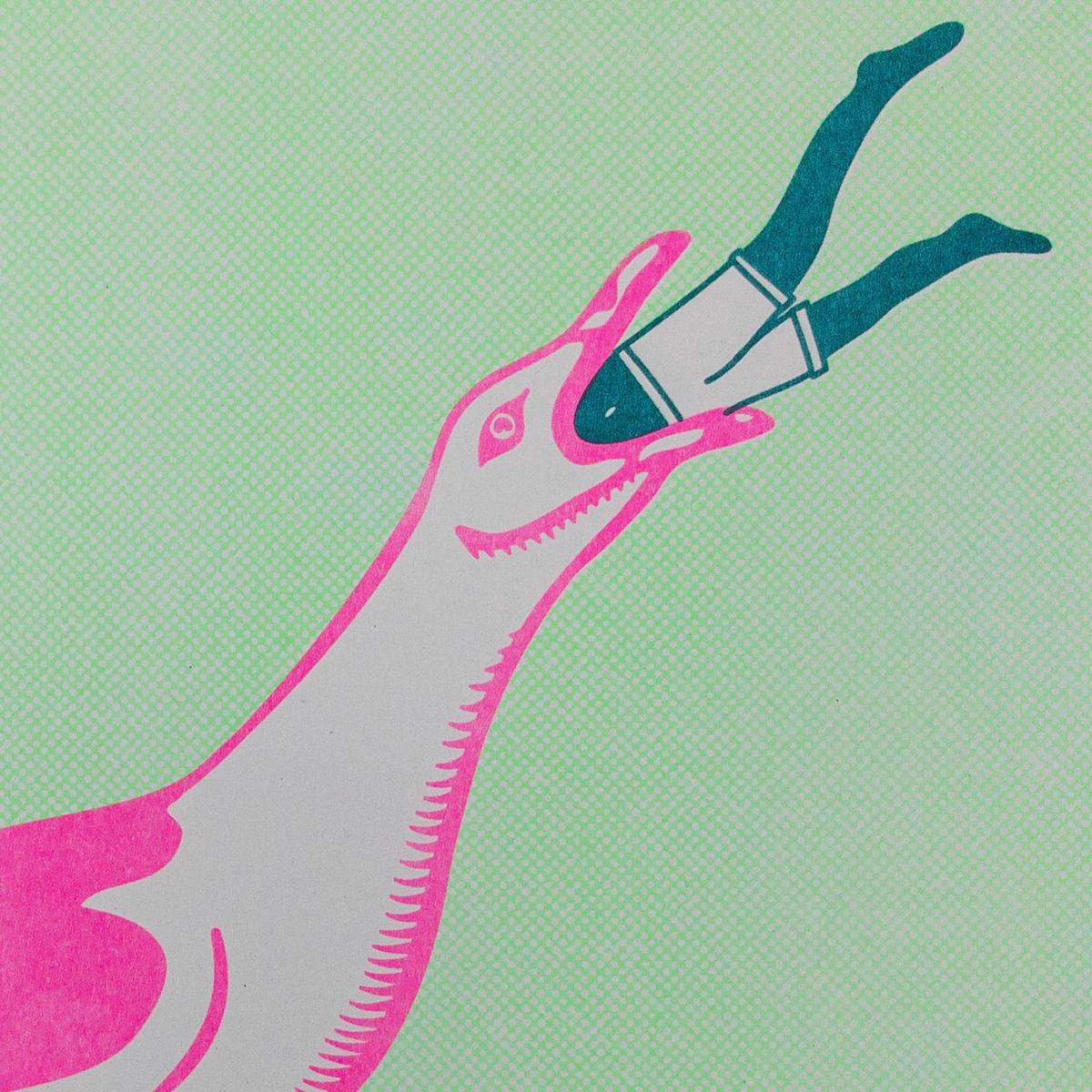 'Some Gulls Are Bigger Than Others' Seagull Riso Art Print